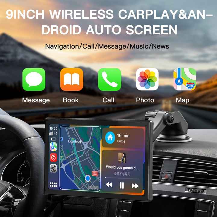 CarPlay / Android Auto Car Screen (9-inch)