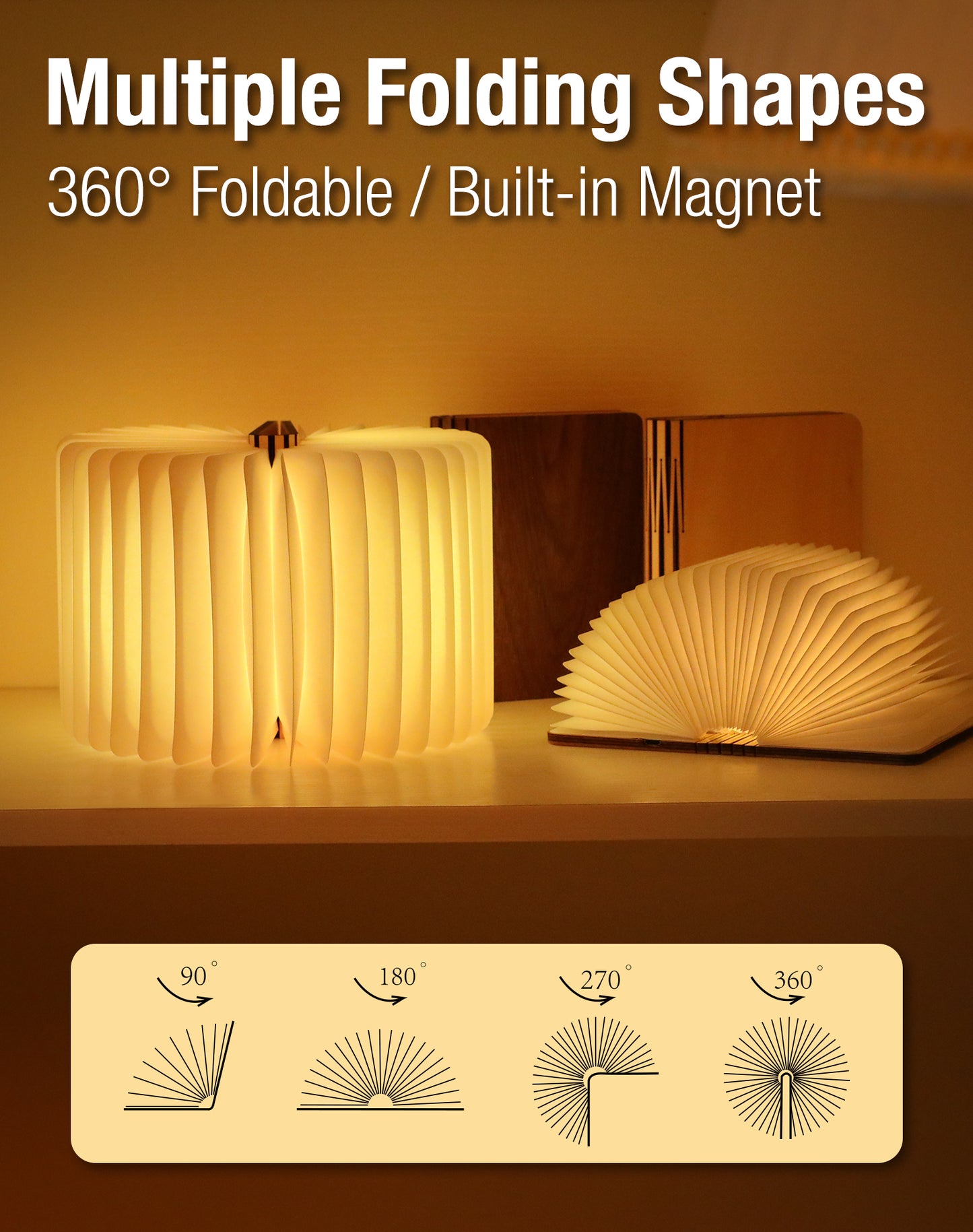 Magnetic Creative Atmosphere Rechargeable USB Book